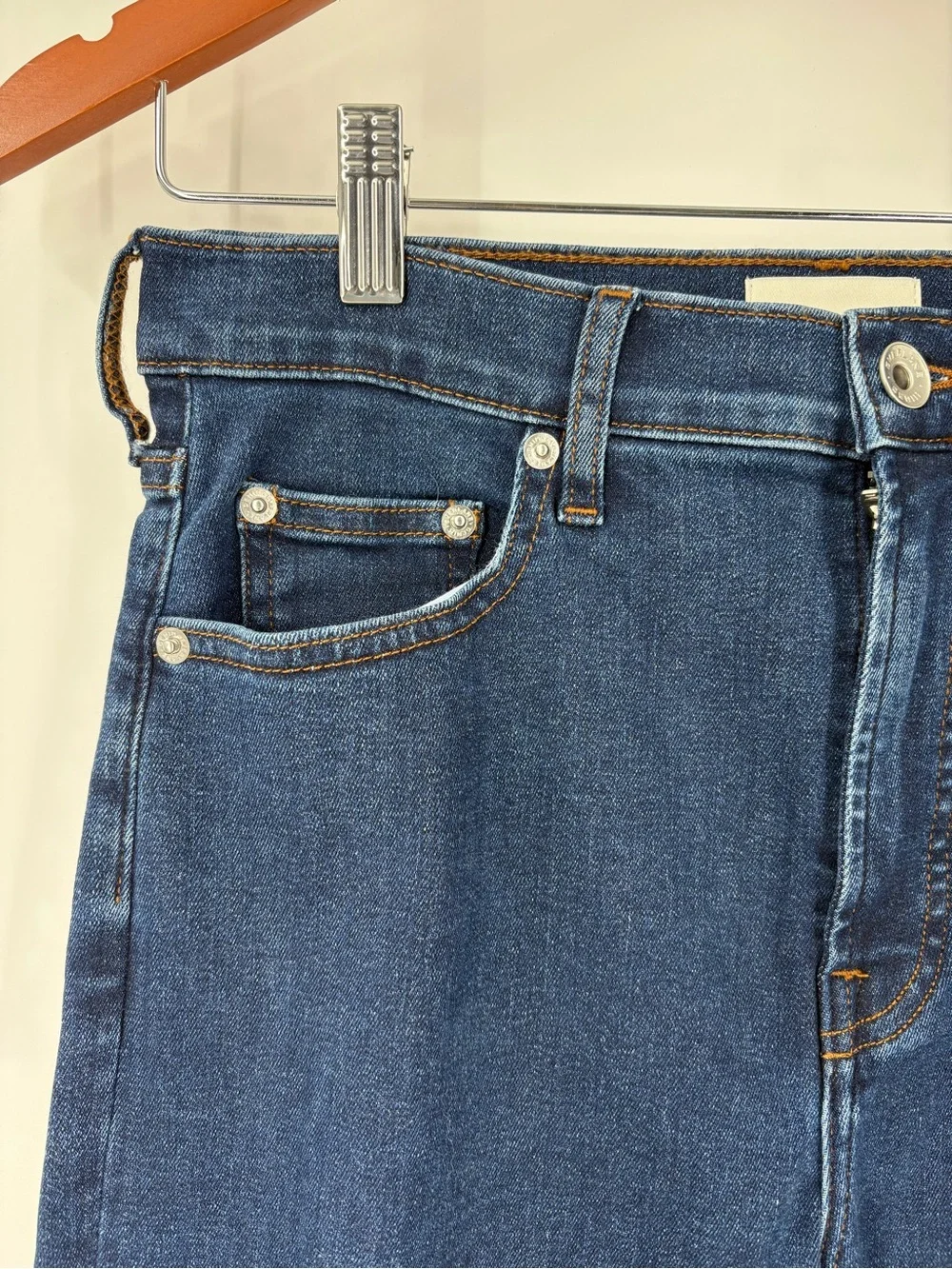 Everlane The High Key Stovepipe Jean High Rise Slim Leg Dark Wash NWT Size 26R